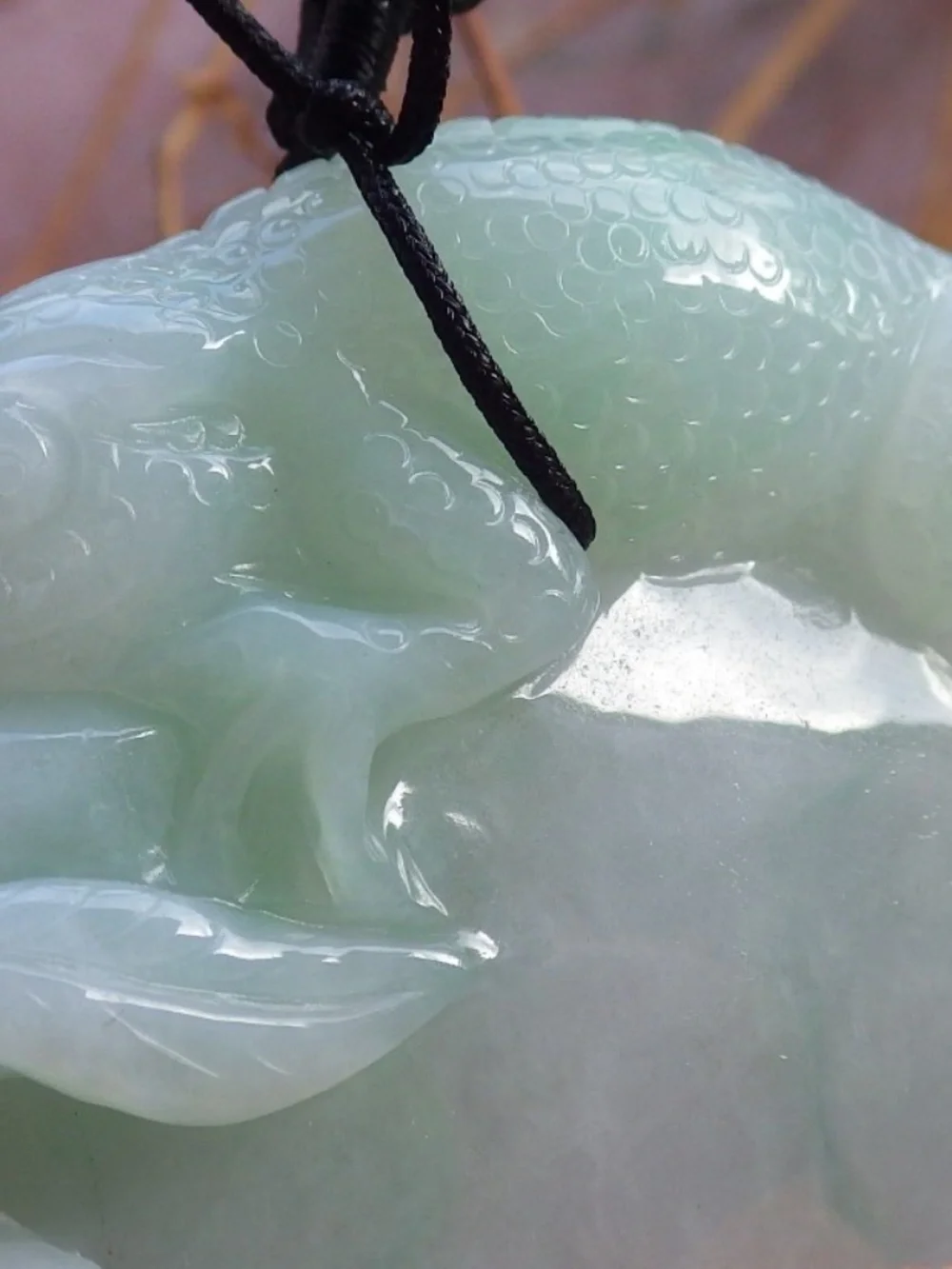 Certified Hand Carved Natural A Jade jadeite Dragon Lizard Spider Peach Pendant